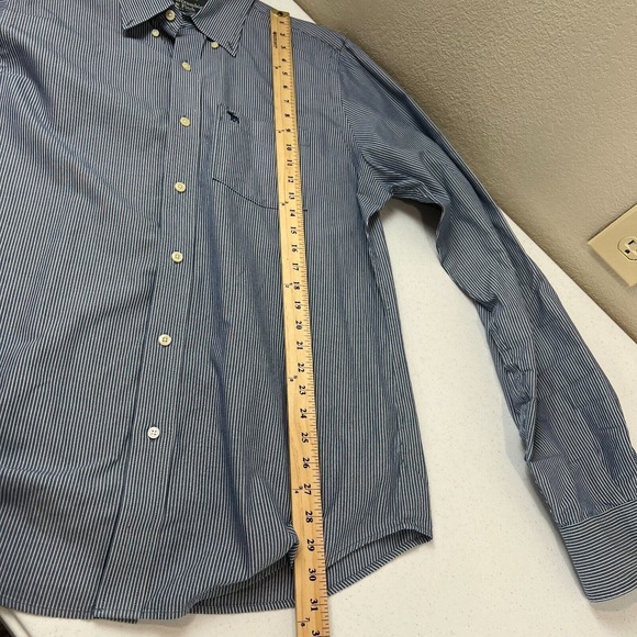 Abercrombie & Fitch‎ Men's Striped Button Down Muscle Shirts Long Sleeve Size L - Picture 11 of 12